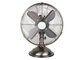 Gray Retro Electric Metal Table Fan 12 Inch 85 Degree Oscillation Three Speed supplier