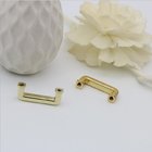High end zinc alloy light gold 19 mm square metal arch bridge buckle with best price