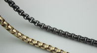 Delicate novelty design 7 mm gunmetal and gold color metal chain for bag