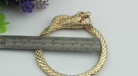 Luxury design top quality zinc alloy light gold snake shape 60 mm width bag accessories handle