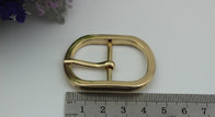 Shoes hardware accessories zinc alloy 29 mm shiny gold oval shape metal pin buckles for belt