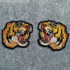 custom baby clothing animal cartoon tiger design embroidery iron on patch