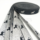 high quality jacquard ribbon woven ribbon with custom logo Custom woven horse design celebrate show ribbons