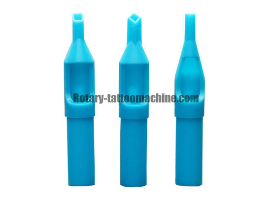 China Blue Color Tattoo Plastic Tips , Round Tip Needles For Beginners CE Approval supplier