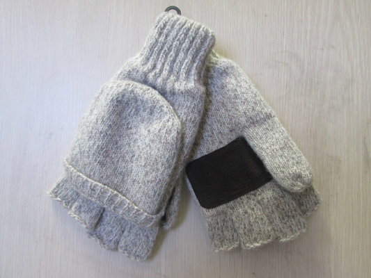 China Ladies Acrylic&amp;Wool Glove-Cut fingers with Flip--Thinsulate glove--Fashion glove--Solid color supplier