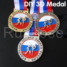 China Russia Taekwondo competition honorary medals customized, China production medal manufacturers supplier