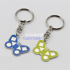 China Customized Butterfly Shape Keychain, Custom Butterfly Shape Badge, Color Butterfly Metal Keychain, Soft Metal Keychain supplier