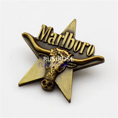 China Customized cow head metal badge, bronze cow head badge, zinc alloy material, 3D cow head badge supplier