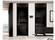 Aluminum Frame glossy black front door,black lacquer door for bedroom