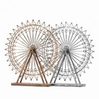 Handmade Wrought Iron Metal Ferris Wheel Statue Grande Exposition tabletop Ornaments for Home Decoration