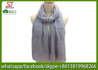 China supplier stripe silver shawl gilding spring summer pink scarf  70*180cm 20%Cotton 80%Polyester keep warm