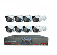 China HD CMOS 1000TVL H.264 8ch AHD DVR CCTV Camera Kit 8 Waterproof Indoor Bullet camera supplier
