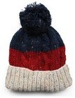 Yiwu Custom Striped Wholesale Crochet Beanie Knitted Pom Pom Beanie Hats Caps for kids girls