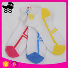 Cotton Apparel White Breathable Sporty Cheapest Logo Printed On Foot Women Girls Bow Socks Terry-loop Hosiery