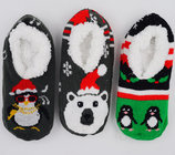 Winter Warm Christmas Animal Eco-friendly Silica Gel Dot Indoor Anti-slip Girls Ladies Home Shoes