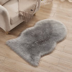 hot sell sheep skin shape faux wool Shaggy Carpet Comfortable machine washed Rug Suede backing Luxury feeling 60x90cm