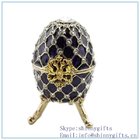 free shipping coral faberge egg crystals trinket box_coral egg shaped trinket with rhinest