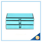 Blue Glass Jewelry Box/ Large Mirror Jewelry Box/Wholesale Jewelry Box