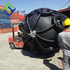 China Floating pneumatic rubber fender, yokohama fender, pneumatic marine fender with tire net