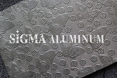 Butterfly embossed aluminum
