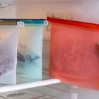 Large Reusable Leakproof Zipper Preservation Freezer Sandwich Ziplock Cooking Fresh Zip Silicone Food Storage Bags