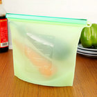 Airtight Zip Seal Food Grade Leakproof Fresh Zipper Freezer Reusable Silicone Food Preservation Bag