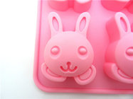 6 Rabbit shaped Silicone Cake Soap Decoration Mold