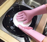 Heat-resistant Dishes Cleaner Non-toxic Silicone Washing Gloves