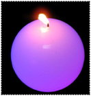 Ball shape LED changing candle with 100% paraffin material,more sizes are available