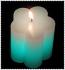 Star/flower/square/round shape LED color changing candle with 100%paraffin wax  material