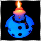 Christmas Snowman LED color changing candle with LED BATTERY