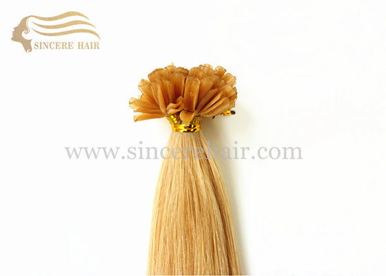China 22&quot; Golden Blonde Italian Keratin Fusion U Tip Hair Extensions 1.0 G / Strand For Sale supplier