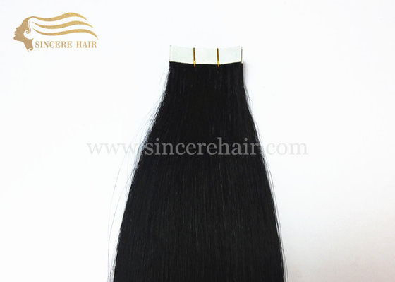 China 20 Inch Black Straight Double Drawn Seamless Tape In Remy Human Hair Extensions for sale supplier