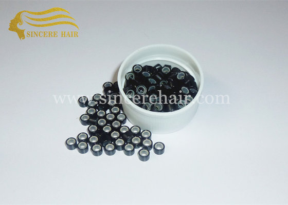 China Hair Extension Accessories &amp; Tools Micro Ring W Silicon, Black Micro Link for Pre Bonded I Tip Hair Extensions for Sale supplier
