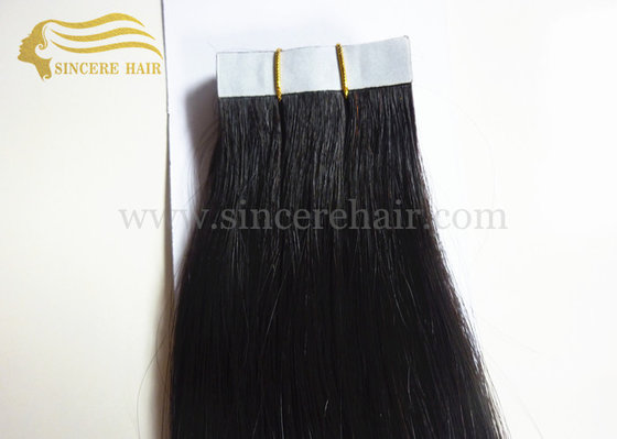 China Hot Sale 20&quot; Tape In Hair Extensions -  50 CM Natural Black #1B Tape In Virgin Remy Human Hair Extensions 2.5 G For Sale supplier