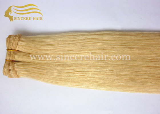 China 24 Inch Straight Hair Extensions for Sale, 60CM Light Blonde #613 STB Remy Human Hair Weft Extensions 100 Gram For Sale supplier