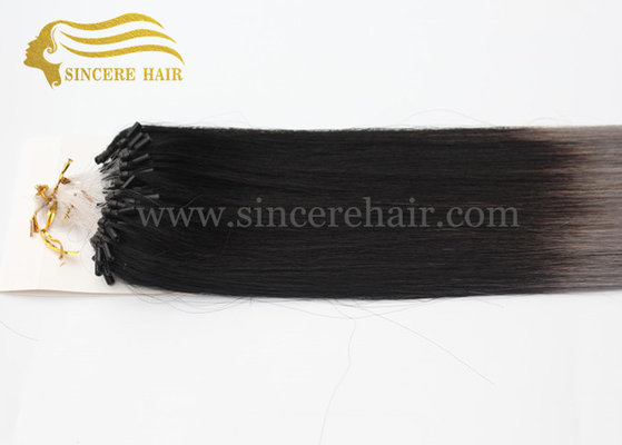 China 24&quot; Micro Ring Hair Extensions for sale - 60 CM 2 Tone Ombre Color Micro Links Hair Extensions 1.0 G / Strand For Sale supplier