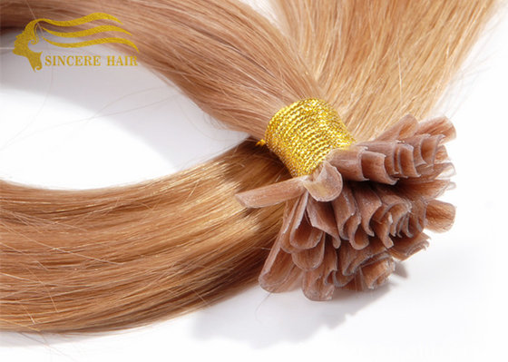 China 22&quot; Double Drawn Keratin Fusion Hair Extensions U-Tip for sale - Light Brown Fusion U Shape Hair Extensions for sale supplier