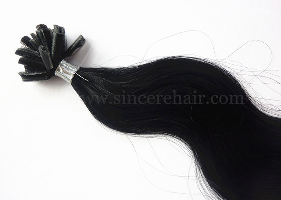 China 60 CM Keratin Fusion U Shape Hair Extensions for sale - 24&quot; Black Body Wave Pre Bonded U Tip Hair Extensions for sale supplier