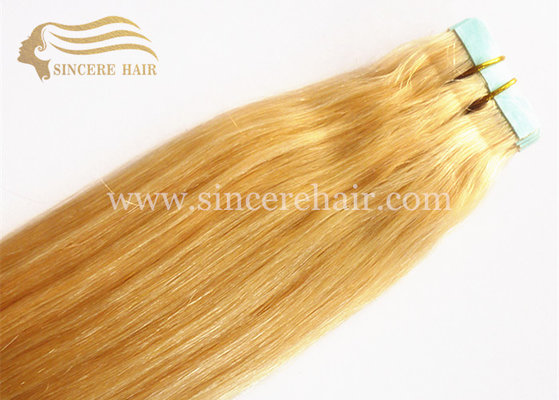 China 55 CM Straight Remy Single Drawn Double Sided Glue Tape Hair Extensions 2.5 G X 20 PCS for sale supplier