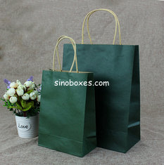 China Wholesale custom kraft paper shopping bag with twisted paper handle supplier