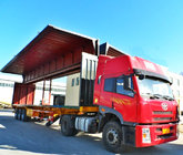 China Wing open Van Trailer, Curtain Side Wall Open Van Box, Wing Opening Semi Trailer