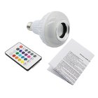 LED Light Bulb With Integrated Bluetooth Speaker 6W E27 RGB Changing Lamp Wireless Stereo Audio With Remote Control
