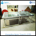 Plexiglass transparent Stage portable type TUV and CE approved for concert, DJ's