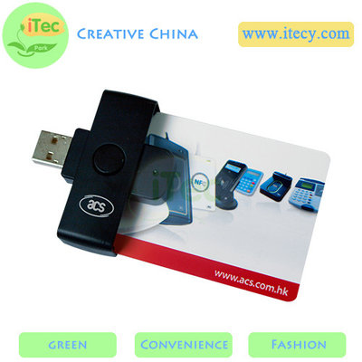 China portable Smart ID card reader ISO7816 PC/SC protocol Java Sim card reader  PC/SC protocol supplier