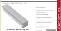 Deep channel  Led Aluminum Profile,Surface led extrusion 17.3x16mm