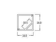 16x16mm Square Corner Led Extrusion,Square Corner Led Aluminium Channel, 90° Square Corner led aluminum profile