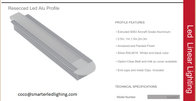 Recessed Deep Led  Extrusion,16x12mm Recessed Led Profile, 2m Recessed Led Channel