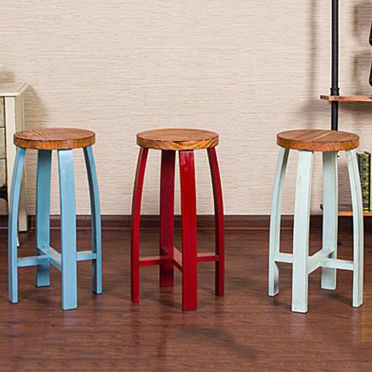 Smashing industrial bar stool  \Factory wholesales bar stool\Adjective Rotro Coffe room stool