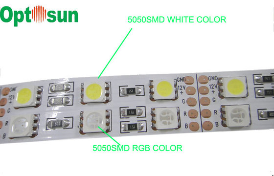 China Flexible 12W/M RGBW SMD 5050 LED Strip Light White FPC for Light Boxes , 100*15mm supplier